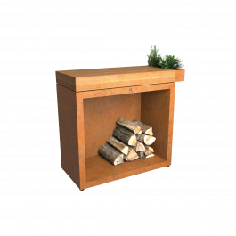 OFYR Butcher Block Storage 90 Corten Teakholz