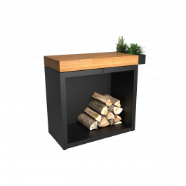 OFYR Butcher Block Storage 90 Black Teakholz